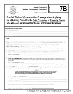Fill a Valid Connecticut 7B Template