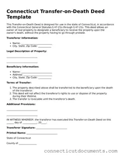 Attorney-Verified Transfer-on-Death Deed Form for the State of Connecticut