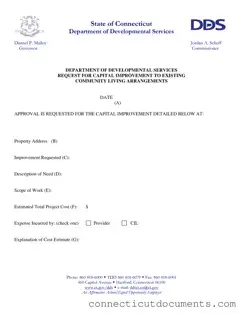 Fill a Valid Connecticut Capital Improvement Template