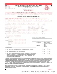 Fill a Valid Connecticut Ed 170 Template