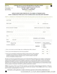 Fill a Valid Connecticut Ed 174 Template