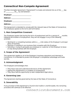 Attorney-Verified Non-compete Agreement Form for the State of Connecticut